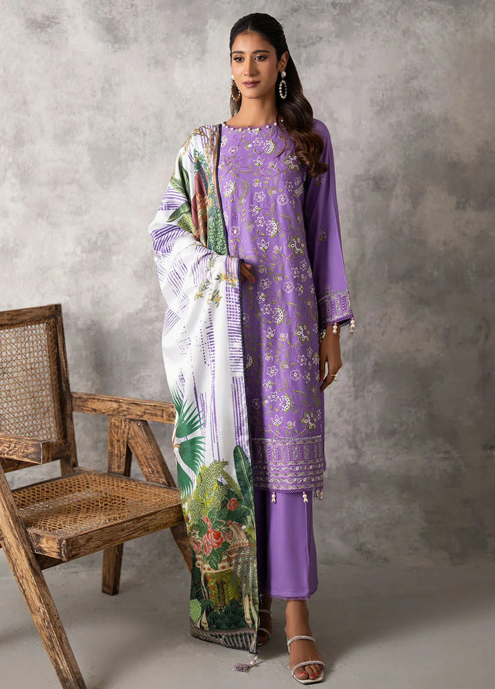Salitex Embroidered Cottel Suits Unstitched 3 Piece SUNW6MI040UT - Winter Collection