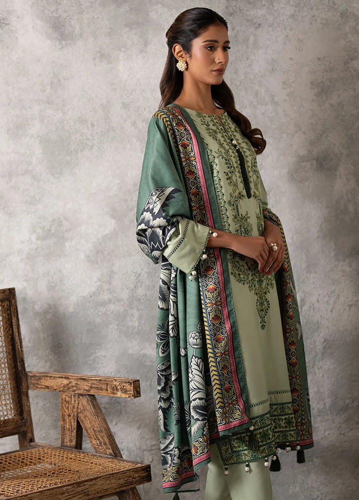 Salitex Embroidered Cottel Suits Unstitched 3 Piece SUNW6MI041UT - Winter Collection