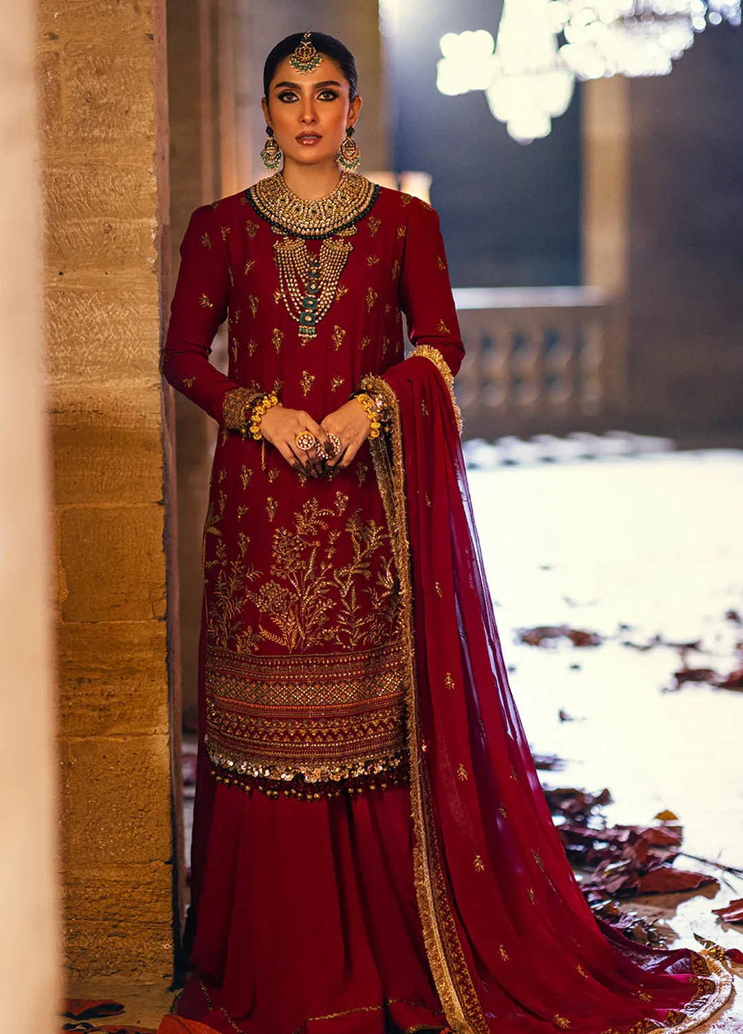 Salitex Embroidered Cotton Net Suits Unstitched 3 Piece WUS3LA23NO12UT - Festive Collection