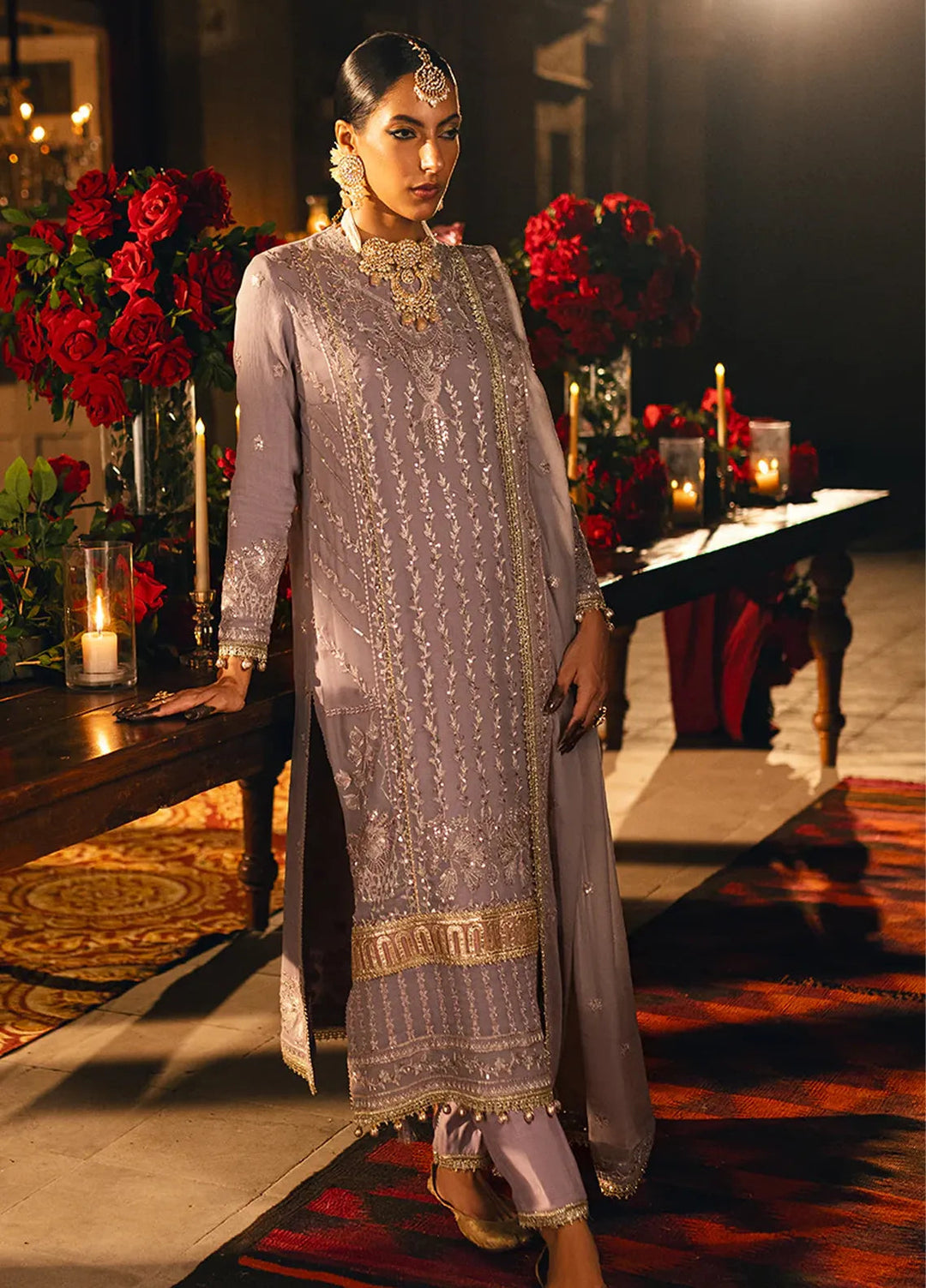 Salitex Embroidered Cotton Net Suits Unstitched 3 Piece WUS3LA23NO14UT - Festive Collection