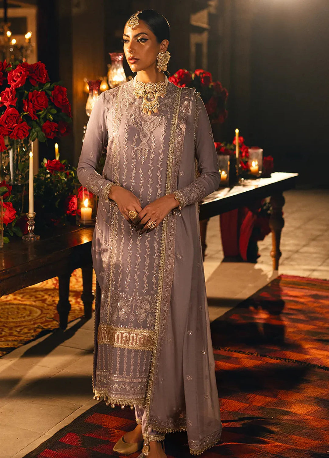 Salitex Embroidered Cotton Net Suits Unstitched 3 Piece WUS3LA23NO14UT - Festive Collection