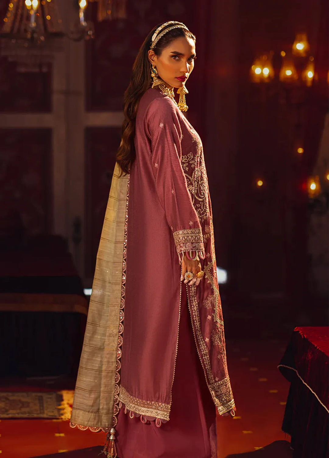 Salitex Embroidered Cotton Net Suits Unstitched 3 Piece WUS3LA23NO18UT - Festive Collection