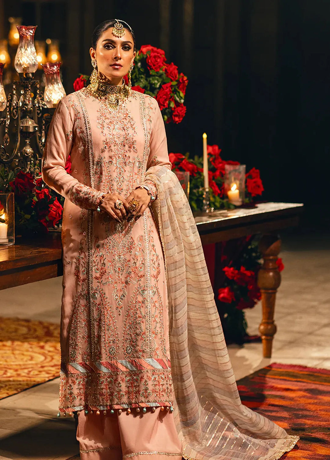 Salitex Embroidered Cotton Net Suits Unstitched 3 Piece WUS3LA23NO35UT - Festive Collection