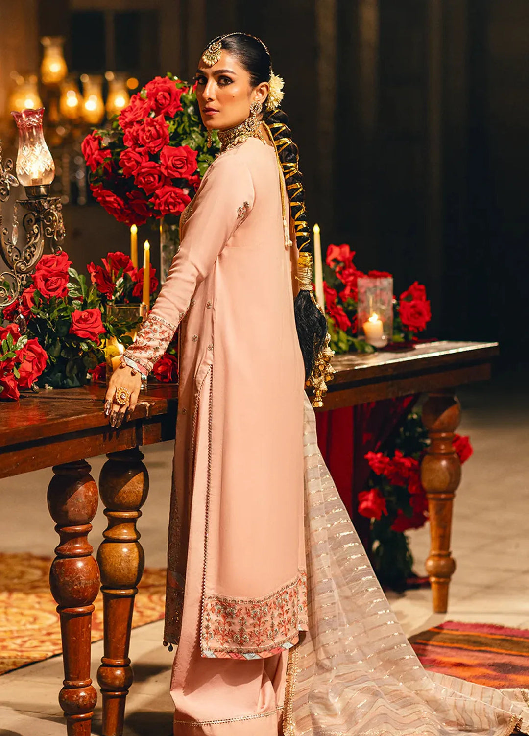 Salitex Embroidered Cotton Net Suits Unstitched 3 Piece WUS3LA23NO35UT - Festive Collection