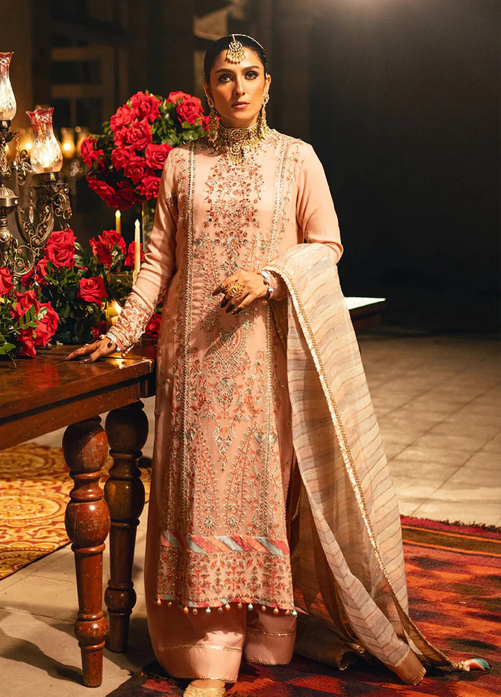 Salitex Embroidered Cotton Net Suits Unstitched 3 Piece WUS3LA23NO35UT - Festive Collection