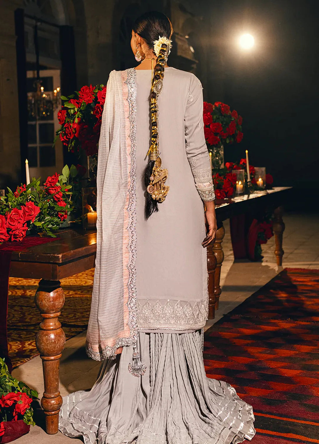 Salitex Embroidered Cotton Net Suits Unstitched 3 Piece WUS3LA23NO3UT - Festive Collection