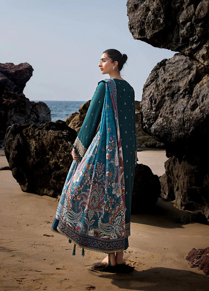 Salitex Embroidered Cotton Net Suits Unstitched 3 Piece WUS3LA23NO52UT - Festive Collection