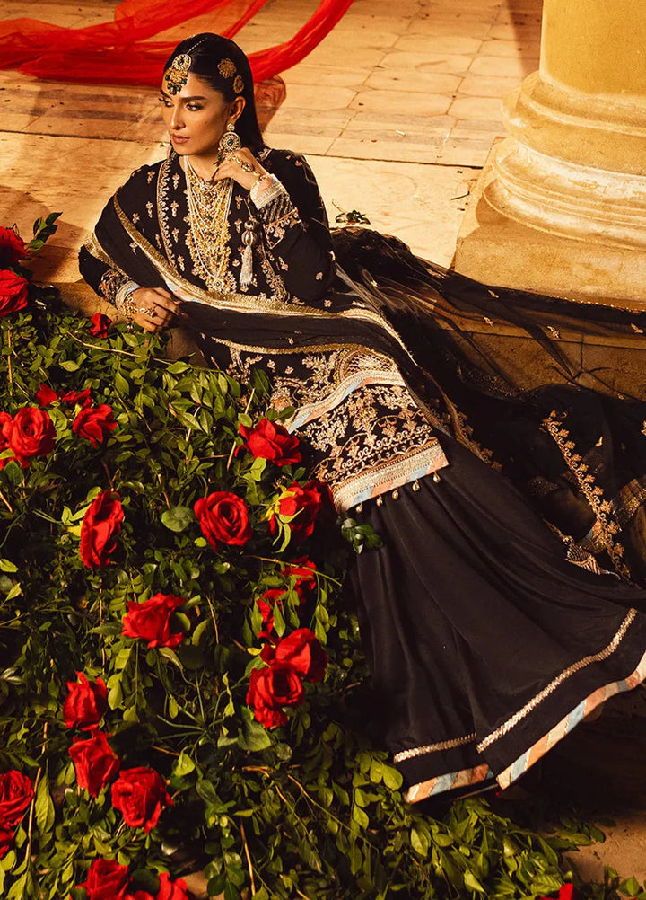 Salitex Embroidered Cotton Net Suits Unstitched 3 Piece WUS3LA23NO8UT - Festive Collection