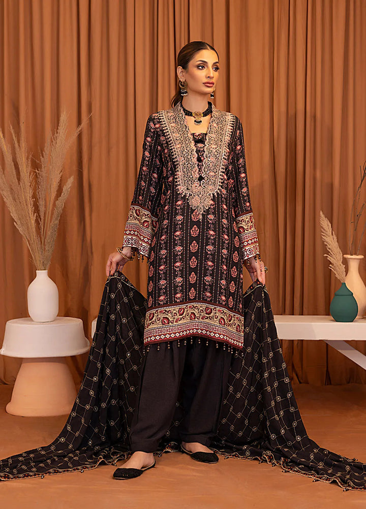 Salitex Embroidered Karandi Suits Unstitched 3 Piece SUNW6PE013UT - Winter Collection