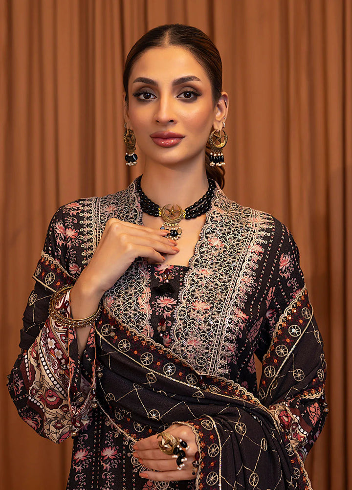 Salitex Embroidered Karandi Suits Unstitched 3 Piece SUNW6PE013UT - Winter Collection