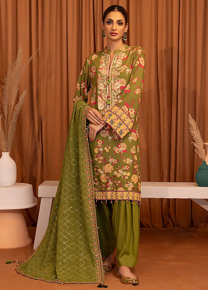 Salitex Embroidered Karandi Suits Unstitched 3 Piece SUNW6PE015UT - Winter Collection