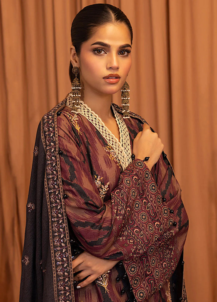 Salitex Embroidered Karandi Suits Unstitched 3 Piece SUNW6PE016UT - Winter Collection
