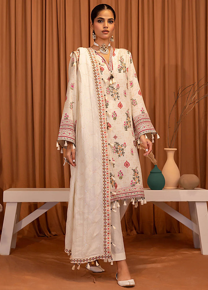 Salitex Embroidered Karandi Suits Unstitched 3 Piece SUNW6PE020UT - Winter Collection