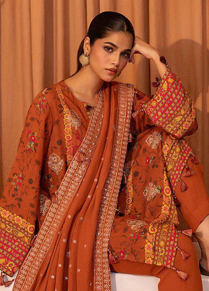Salitex Embroidered Karandi Suits Unstitched 3 Piece SUNW6PE021UT - Winter Collection