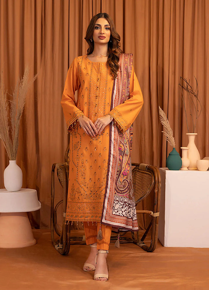 Salitex Embroidered Khaddar Suits Unstitched 3 Piece SUNW6MI026UT - Winter Collection