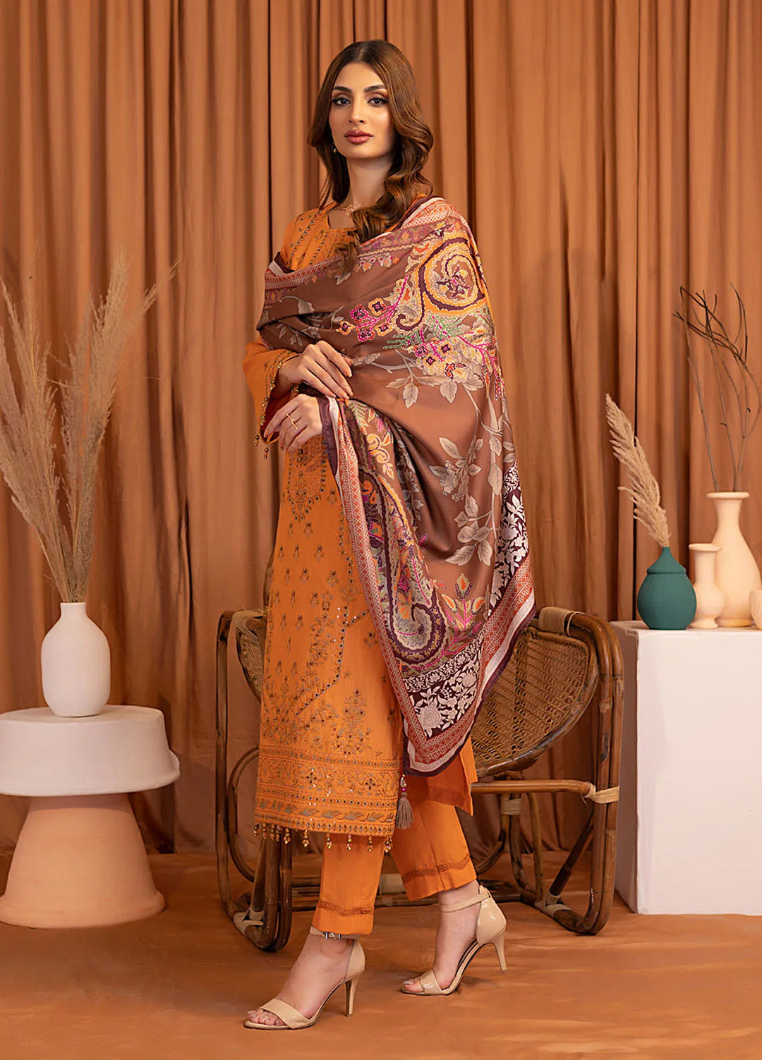 Salitex Embroidered Khaddar Suits Unstitched 3 Piece SUNW6MI026UT - Winter Collection