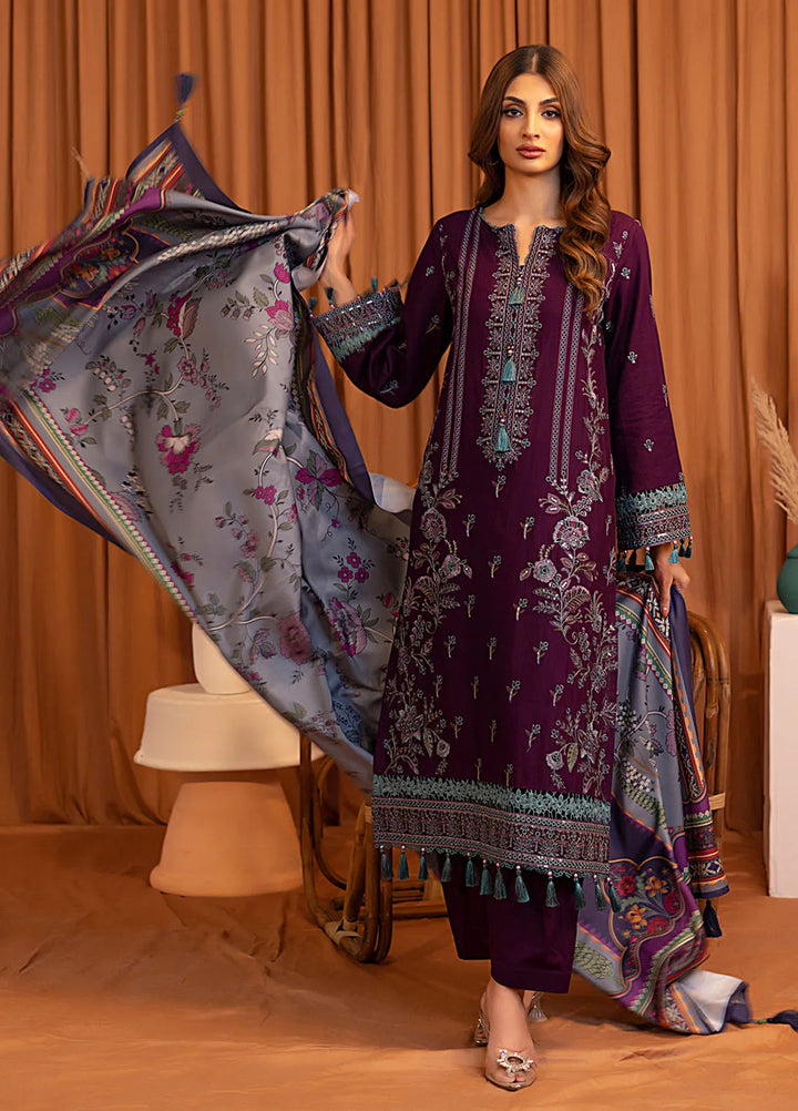 Salitex Embroidered Khaddar Suits Unstitched 3 Piece SUNW6MI028UT - Winter Collection