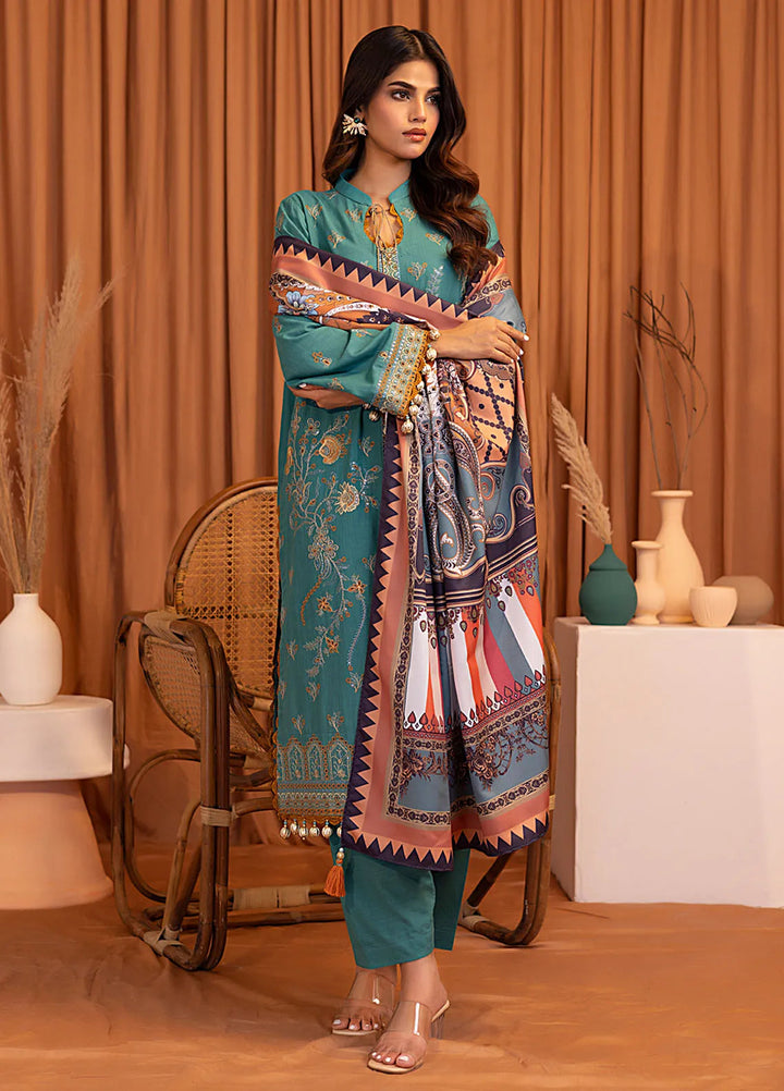 Salitex Embroidered Khaddar Suits Unstitched 3 Piece SUNW6MI031UT - Winter Collection