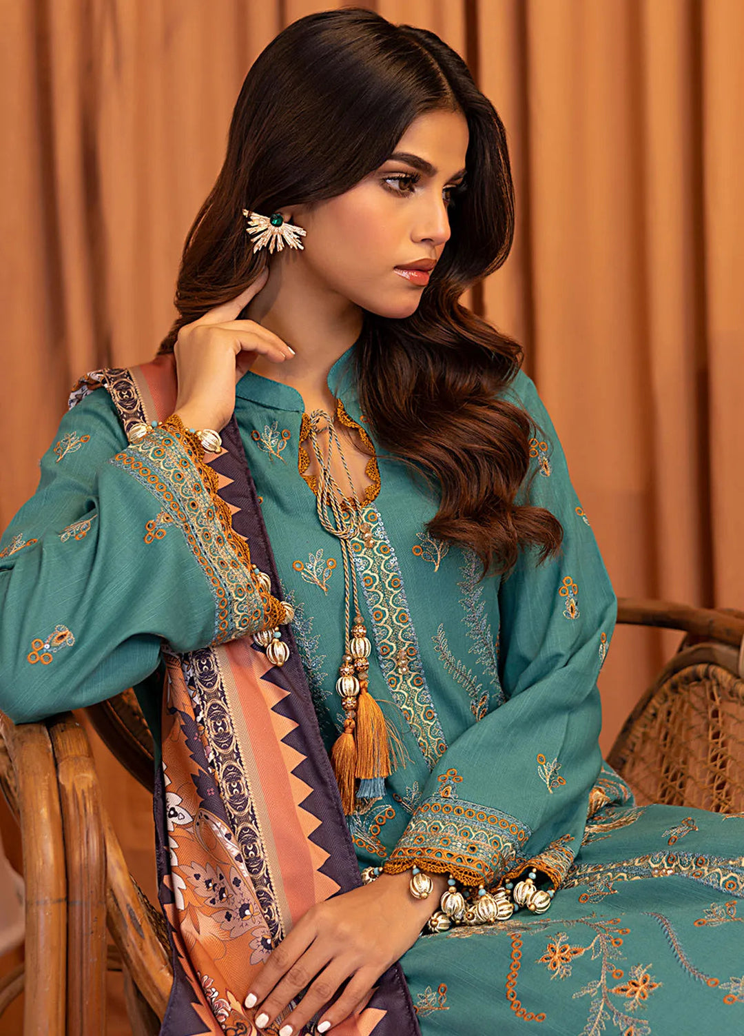 Salitex Embroidered Khaddar Suits Unstitched 3 Piece SUNW6MI031UT - Winter Collection