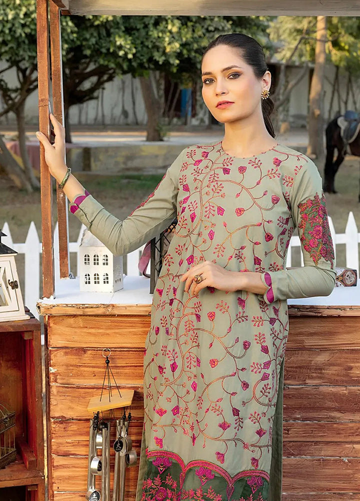 Salitex Embroidered Lawn Suits Unstitched 2 Piece RE-00018UT - Festive Collection