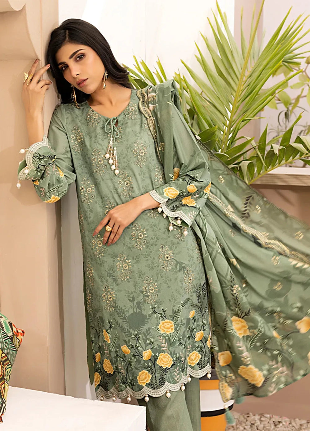 Salitex Embroidered Lawn Suits Unstitched 3 Piece SSW6U3P025UT - Summer Collection