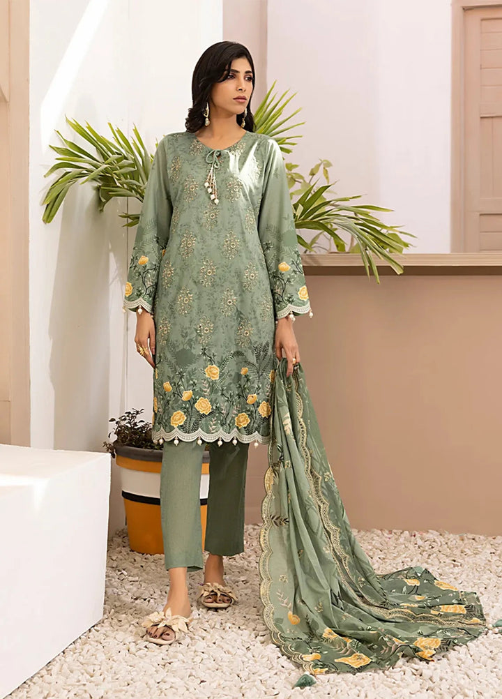 Salitex Embroidered Lawn Suits Unstitched 3 Piece SSW6U3P025UT - Summer Collection