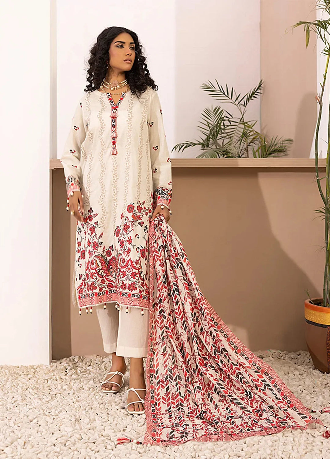 Salitex Embroidered Lawn Suits Unstitched 3 Piece SSW6U3P026UT - Summer Collection