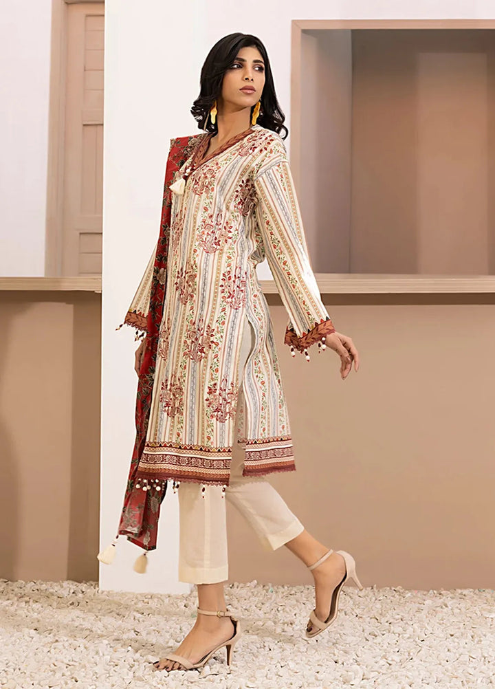 Salitex Embroidered Lawn Suits Unstitched 3 Piece SSW6U3P028UT - Summer Collection