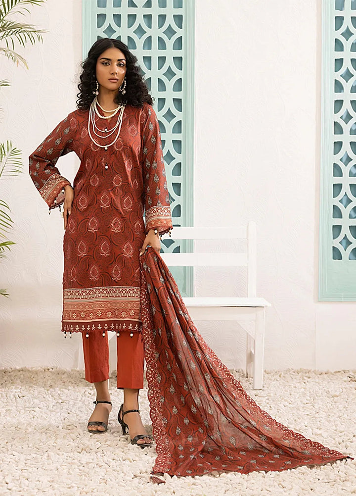 Salitex Embroidered Lawn Suits Unstitched 3 Piece SSW6U3P029UT - Summer Collection