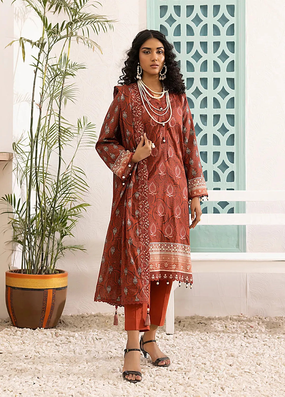Salitex Embroidered Lawn Suits Unstitched 3 Piece SSW6U3P029UT - Summer Collection
