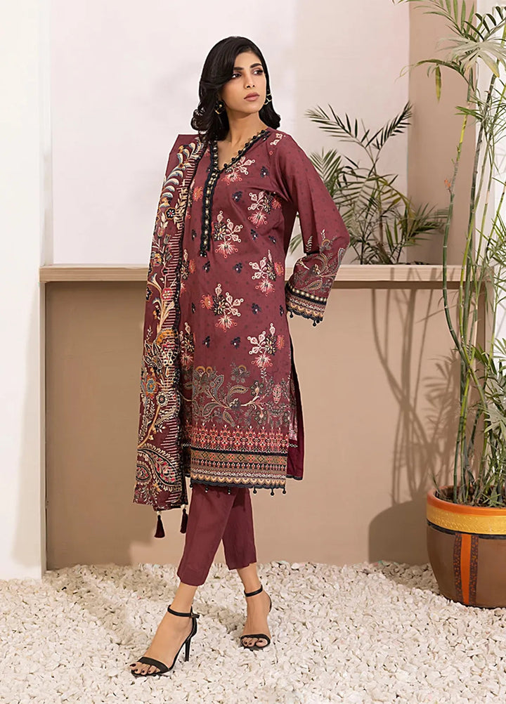 Salitex Embroidered Lawn Suits Unstitched 3 Piece SSW6U3P031UT - Summer Collection