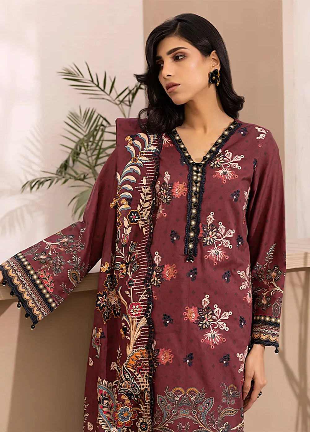 Salitex Embroidered Lawn Suits Unstitched 3 Piece SSW6U3P031UT - Summer Collection
