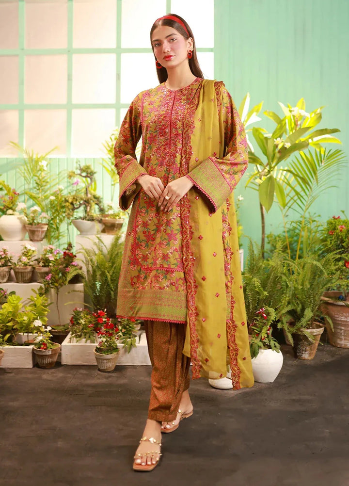 Salitex Embroidered Lawn Suits Unstitched 3 Piece SUNS24AIZ003UT - Festive Collection