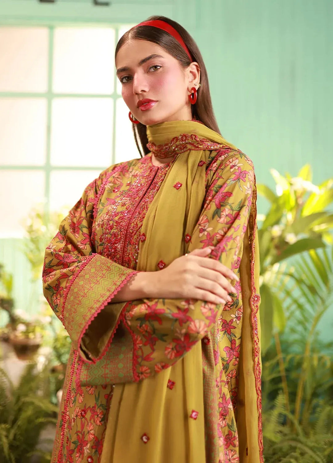 Salitex Embroidered Lawn Suits Unstitched 3 Piece SUNS24AIZ003UT - Festive Collection