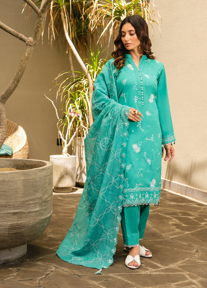 Salitex Embroidered Lawn Suits Unstitched 3 Piece SUNS7ALM051UT - Summer Collection