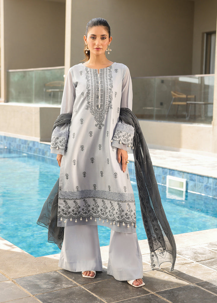 Salitex Embroidered Lawn Suits Unstitched 3 Piece SUNS7ALM052UT - Summer Collection