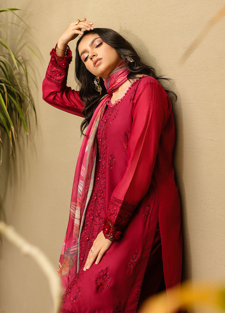 Salitex Embroidered Lawn Suits Unstitched 3 Piece SUNS7ALM055UT - Summer Collection