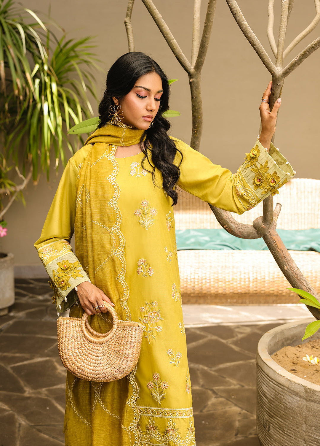 Salitex Embroidered Lawn Suits Unstitched 3 Piece SUNS7ALM060UT - Summer Collection