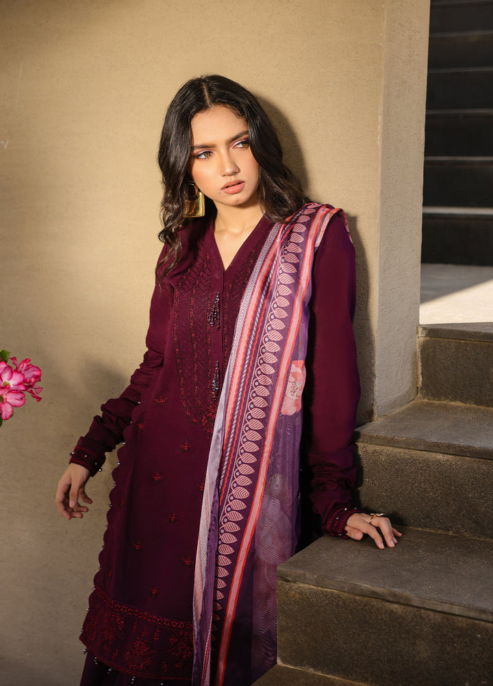 Salitex Embroidered Lawn Suits Unstitched 3 Piece SUNS7ALM064UT - Summer Collection