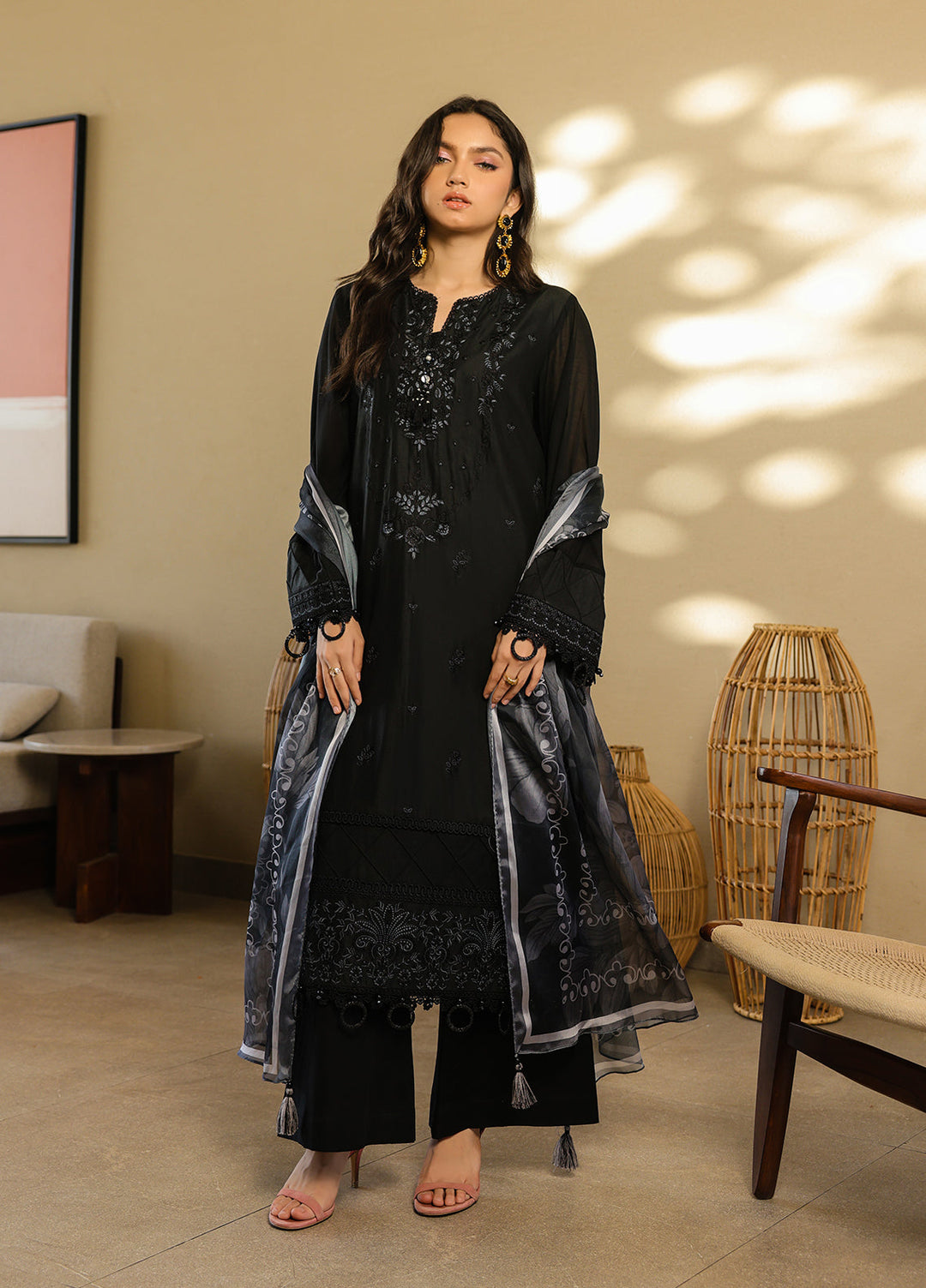 Salitex Embroidered Lawn Suits Unstitched 3 Piece SUNS7ALM065UT - Summer Collection