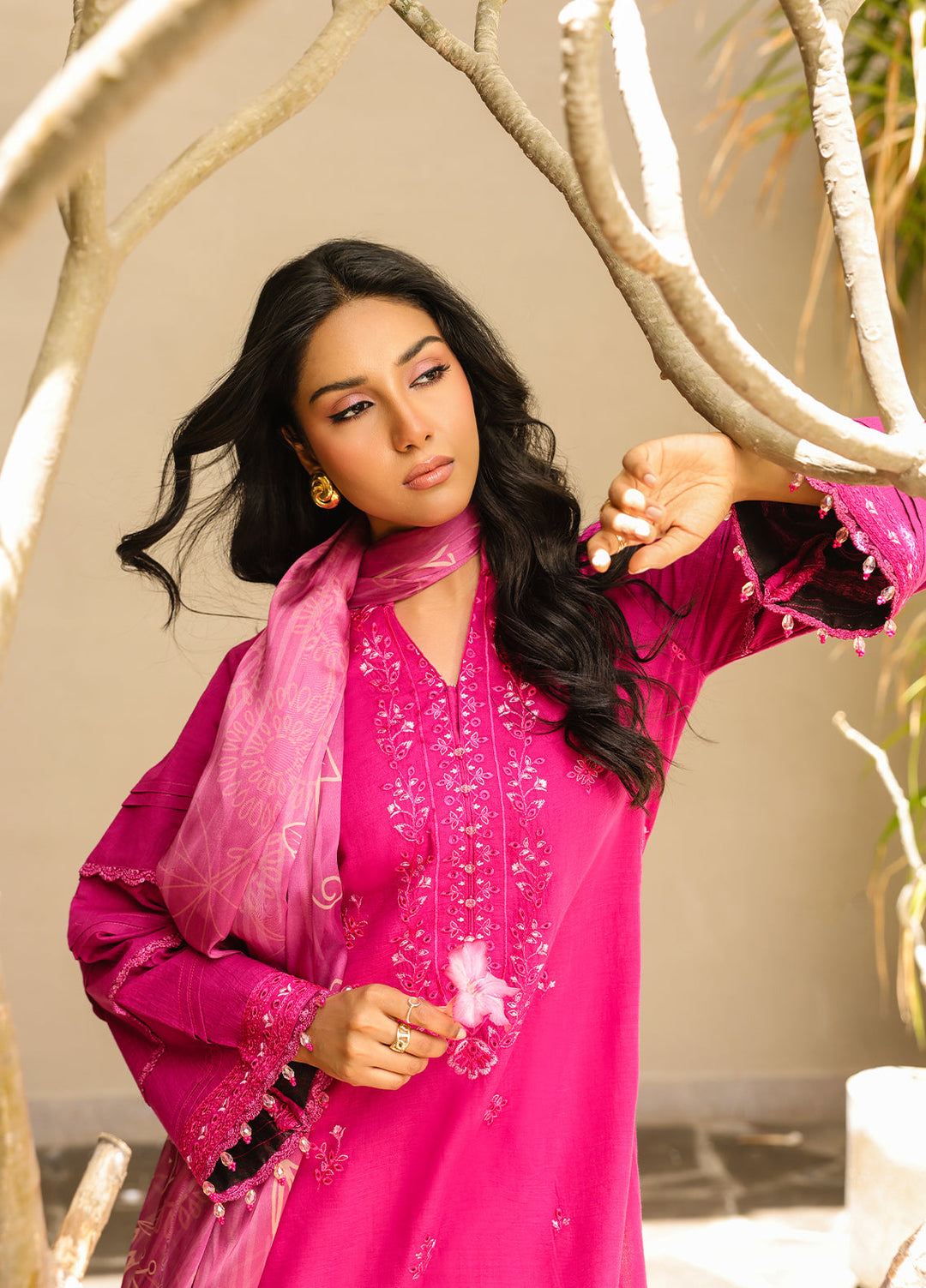 Salitex Embroidered Lawn Suits Unstitched 3 Piece SUNS7ALM069UT - Summer Collection