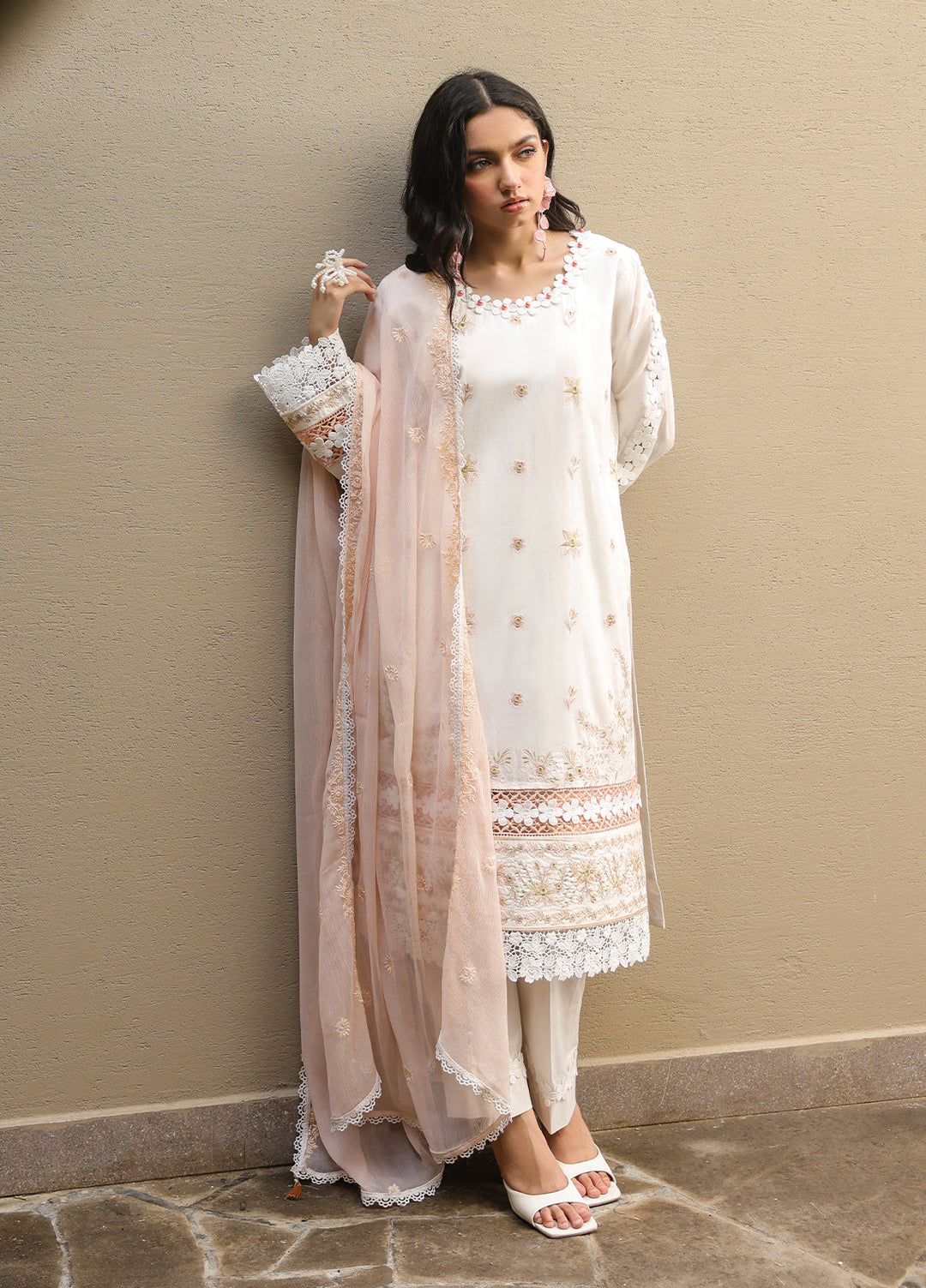 Salitex Embroidered Lawn Suits Unstitched 3 Piece SUNS7ALM070UT - Summer Collection