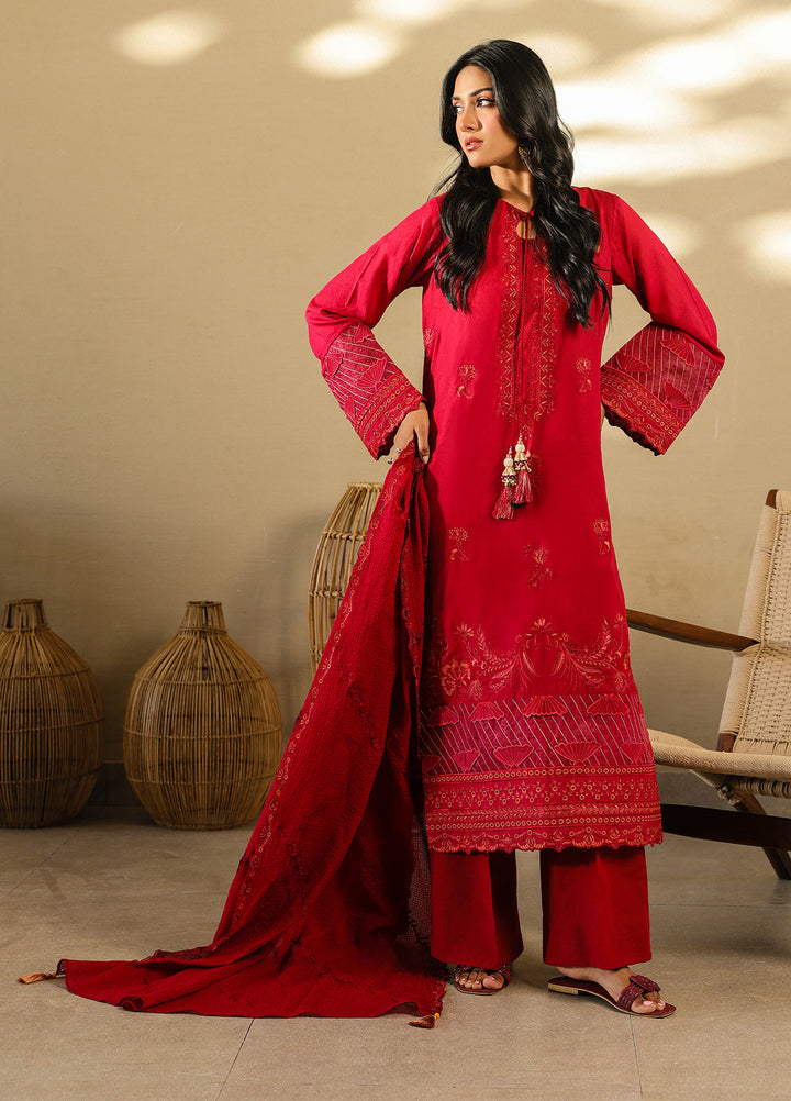 Salitex Embroidered Lawn Suits Unstitched 3 Piece SUNS7ALM072UT - Summer Collection