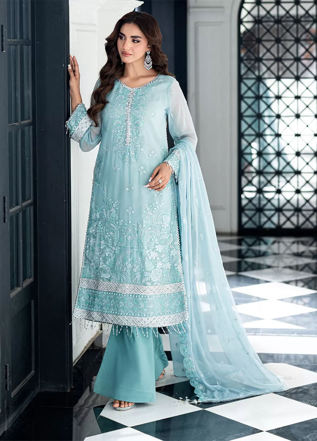 Salitex Embroidered Lawn Suits Unstitched 3 Piece SUNS7CH052UT - Summer Collection