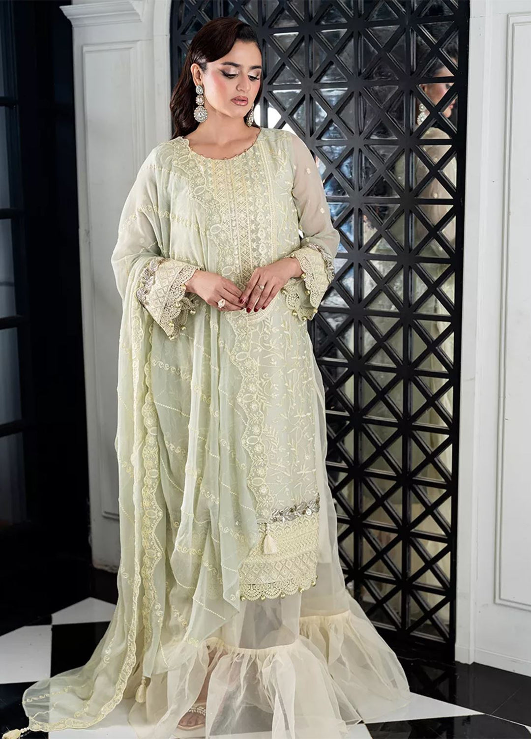 Salitex Embroidered Lawn Suits Unstitched 3 Piece SUNS7CH055UT - Summer Collection