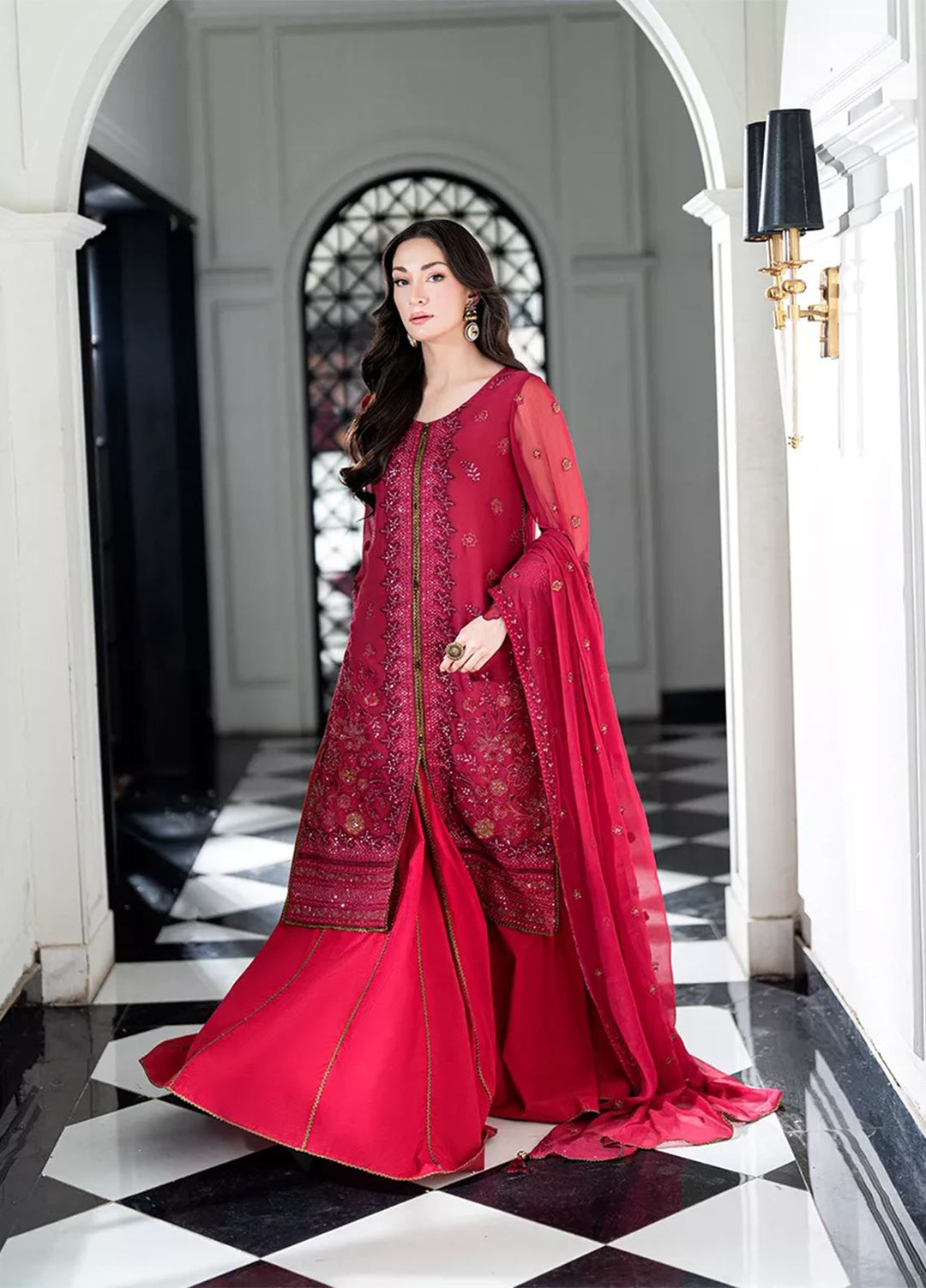 Salitex Embroidered Lawn Suits Unstitched 3 Piece SUNS7CH062UT - Summer Collection