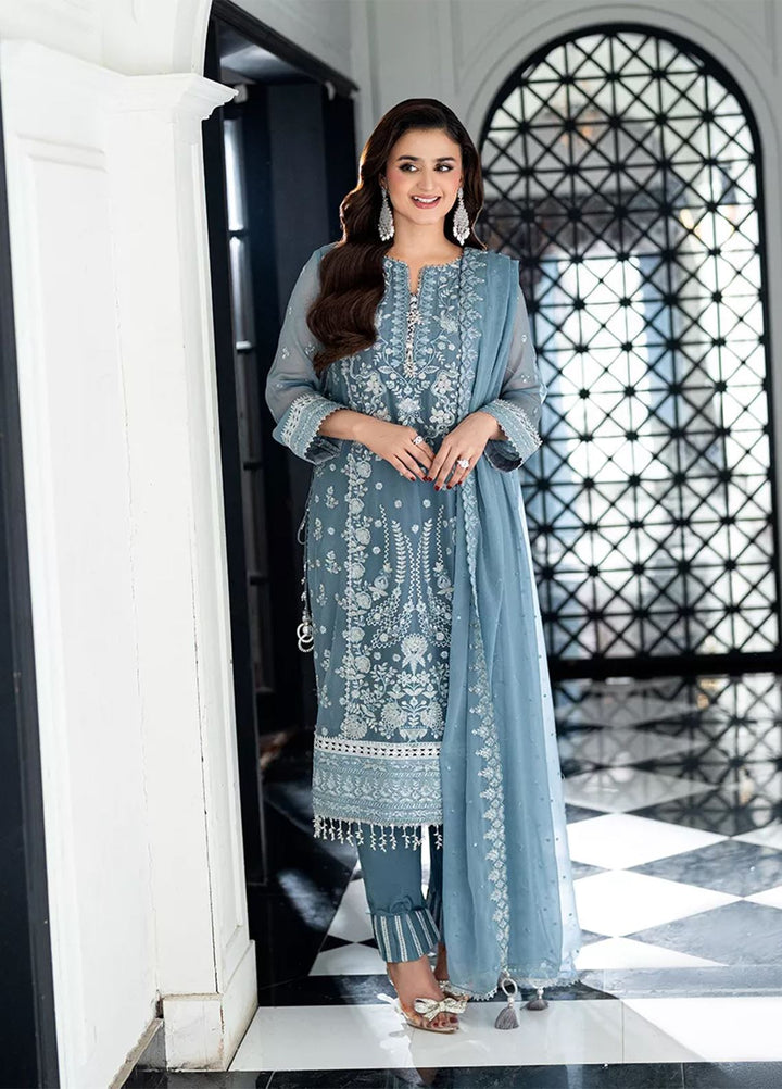 Salitex Embroidered Lawn Suits Unstitched 3 Piece SUNS7CH063UT - Summer Collection