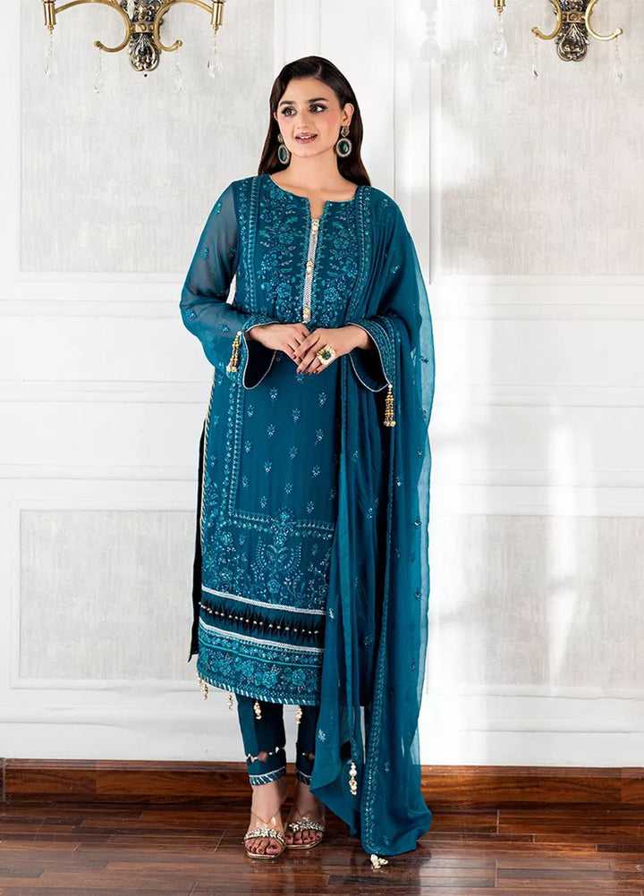 Salitex Embroidered Lawn Suits Unstitched 3 Piece SUNS7CH070UT - Summer Collection