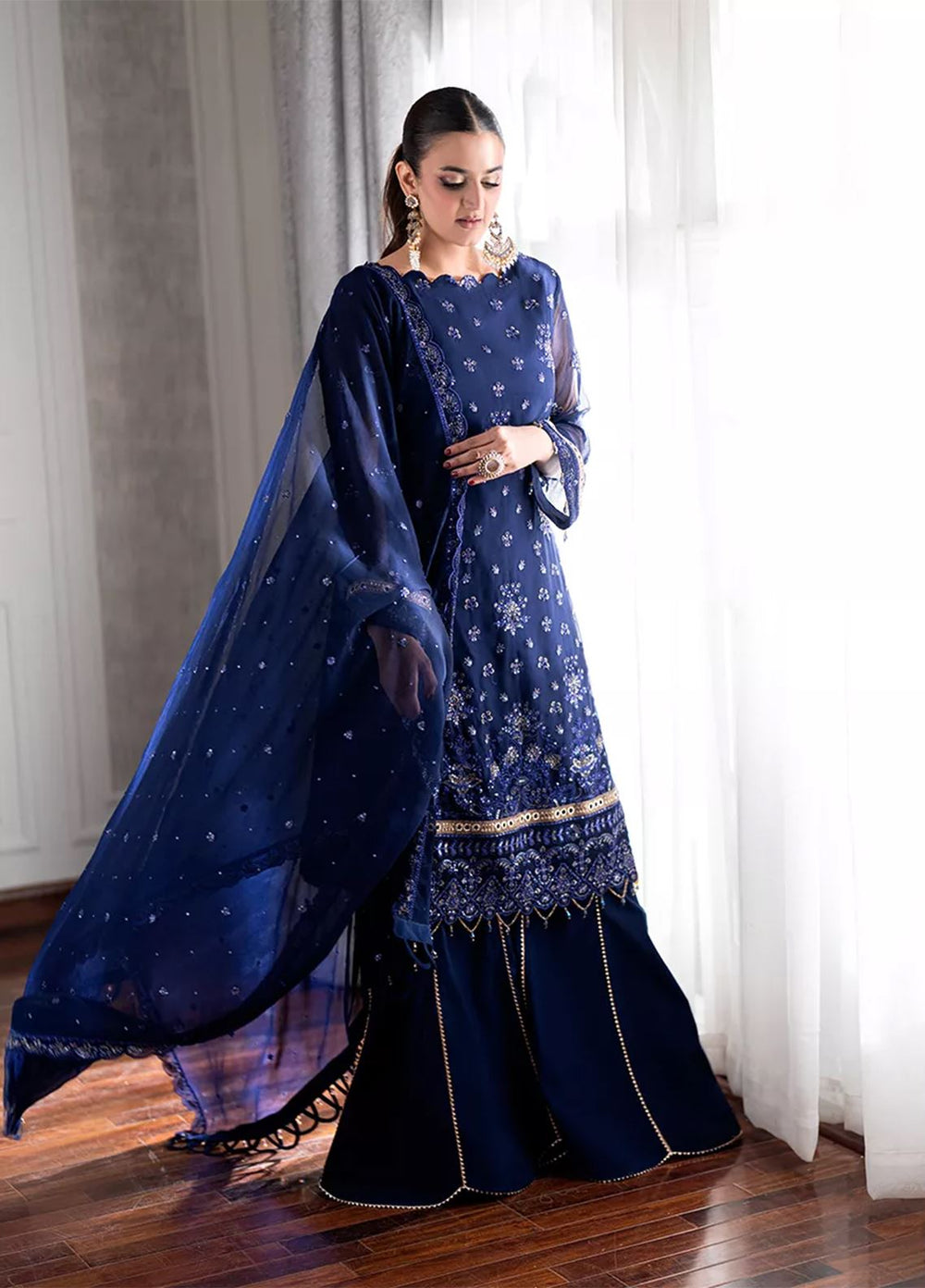Salitex Embroidered Lawn Suits Unstitched 3 Piece SUNS7CH071UT - Summer Collection