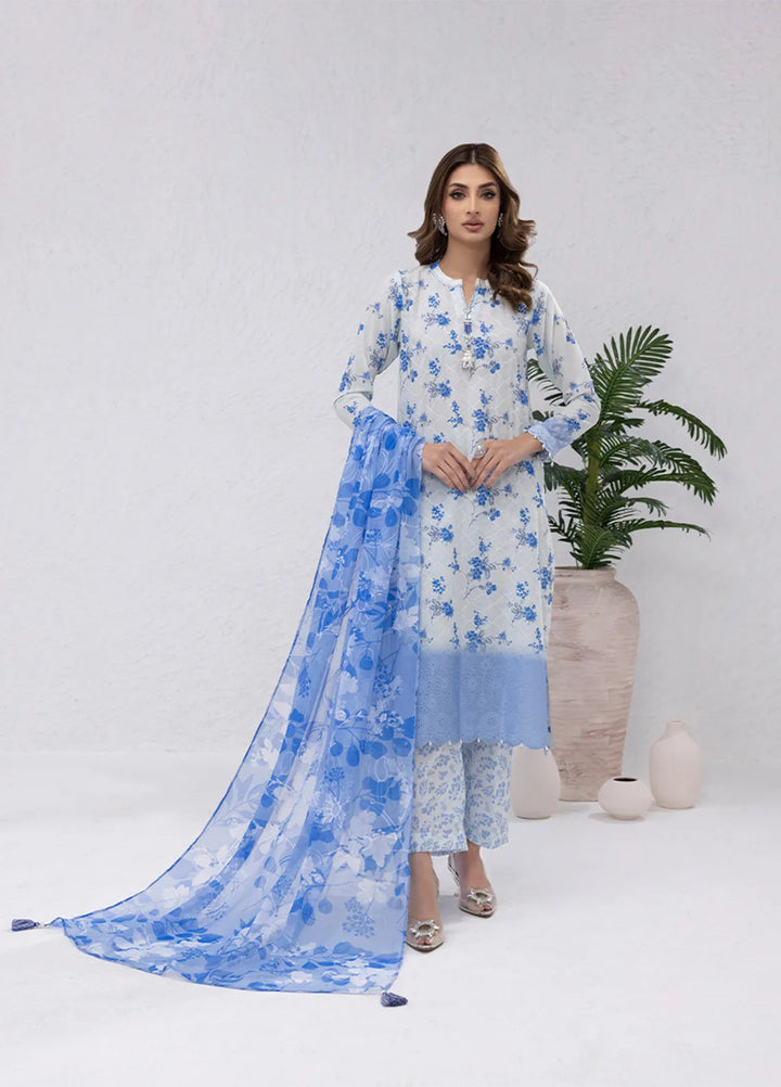 Salitex Embroidered Lawn Suits Unstitched 3 Piece SUNS7PCK001UT - Summer Collection